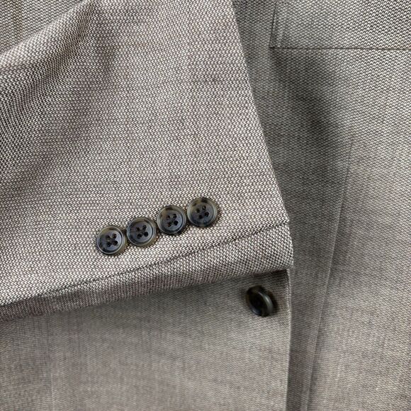 Jos A Bank Traveler Tailored Mens Brown Silk & Wool Blazer Sport Jacket 46R NWT - Picture 7 of 10